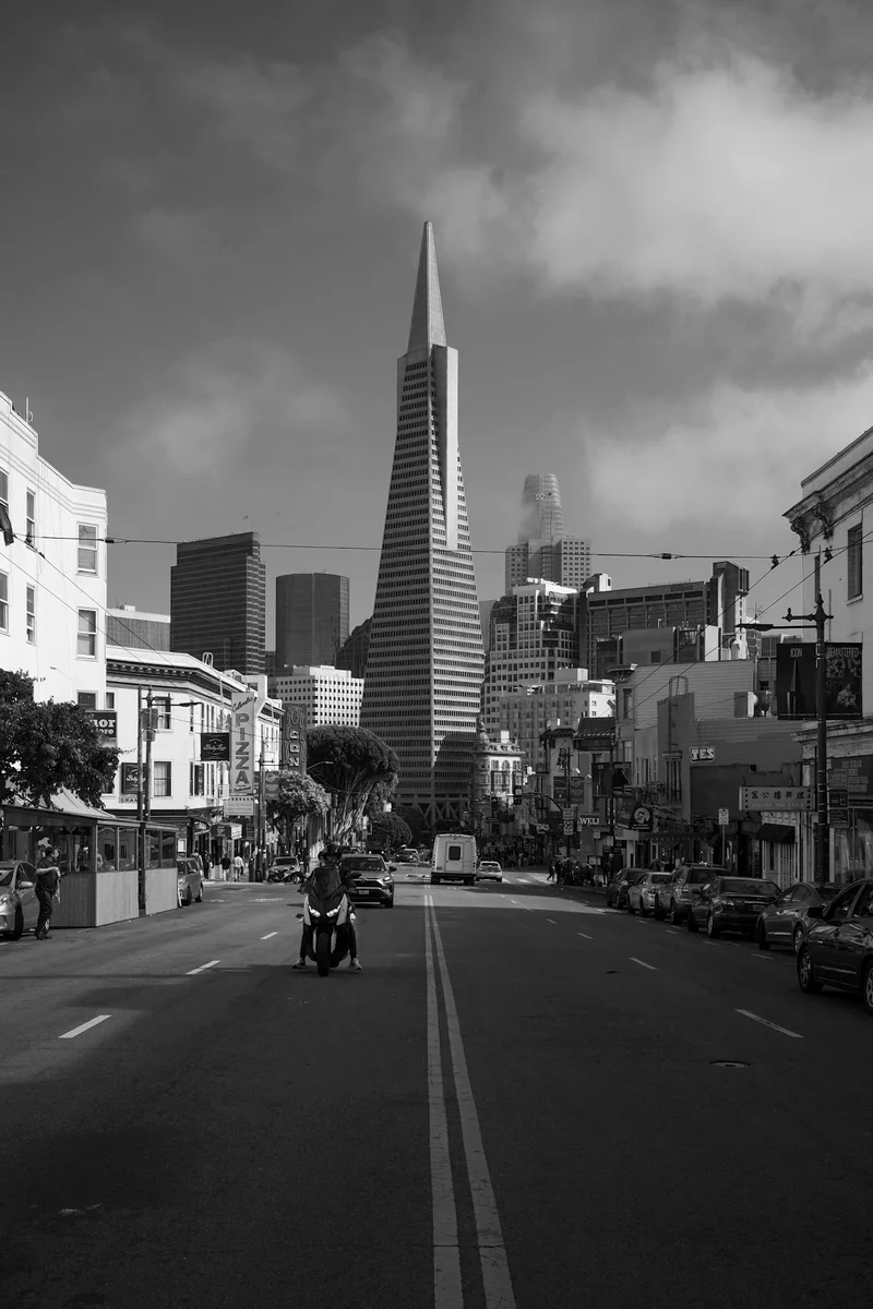 Roads converging in perspective