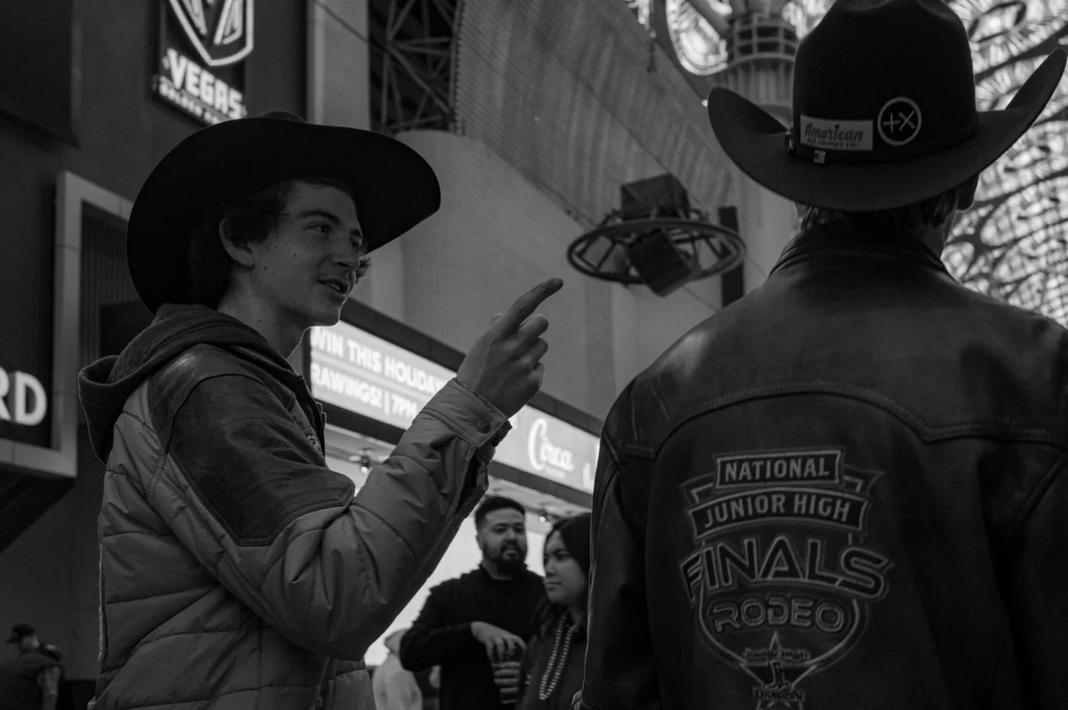 Western-inspired street portrait